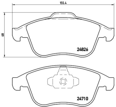 Set di 4 pastiglie freno BREMBO P 68 052