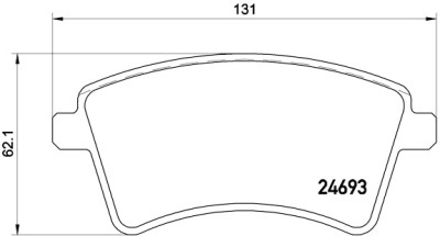 Set di 4 pastiglie freno BREMBO P 68 053