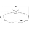 Set di 4 pastiglie freno BREMBO P 68 055