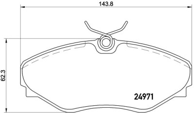 Set di 4 pastiglie freno BREMBO P 68 055