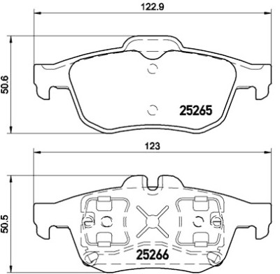 Set di 4 pastiglie freno BREMBO P 68 057