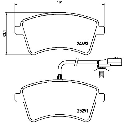 Set di 4 pastiglie freno BREMBO P 68 058