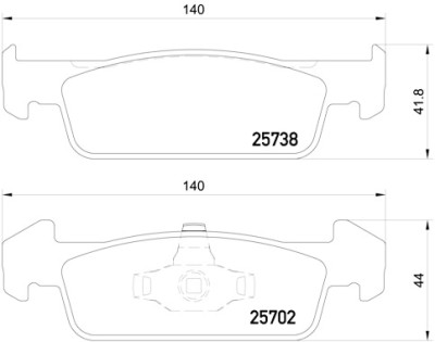 Set di 4 pastiglie freno BREMBO P 68 060