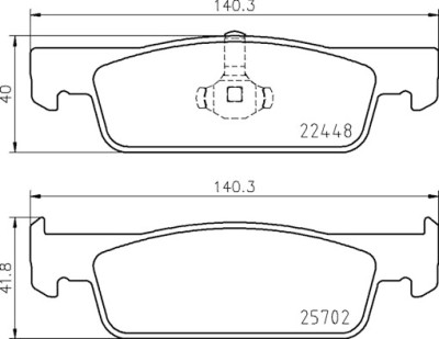 Set di 4 pastiglie freno BREMBO P 68 069