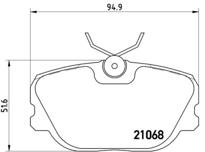 Set di 4 pastiglie freno BREMBO P 71 004
