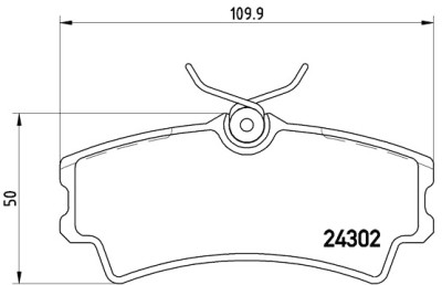 Set di 4 pastiglie freno BREMBO P 72 001