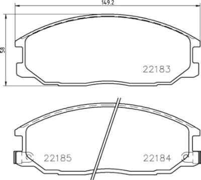 Set di 4 pastiglie freno BREMBO P 77 002