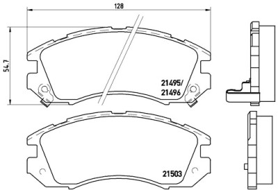 Set di 4 pastiglie freno BREMBO P 78 004