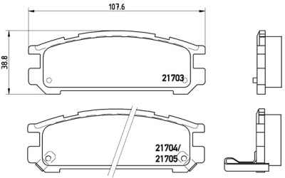 Set di 4 pastiglie freno BREMBO P 78 005