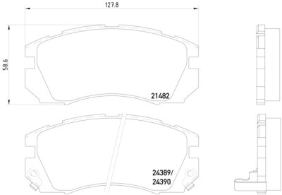 Set di 4 pastiglie freno BREMBO P 78 007