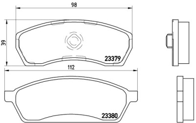 Set di 4 pastiglie freno BREMBO P 78 008