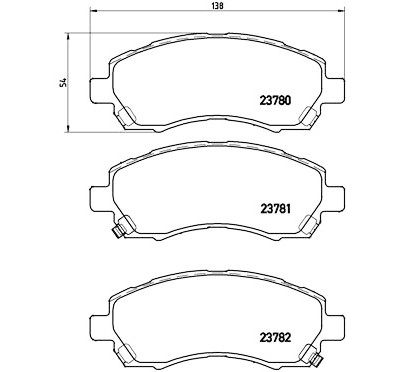 Set di 4 pastiglie freno BREMBO P 78 009