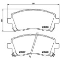 Set di 4 pastiglie freno BREMBO P 78 010