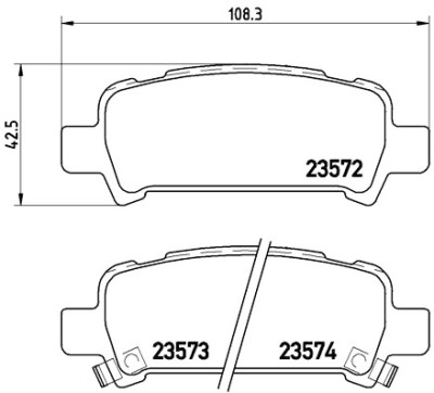 Set di 4 pastiglie freno BREMBO P 78 011