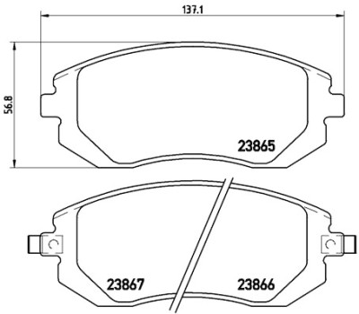 Set di 4 pastiglie freno BREMBO P 78 013
