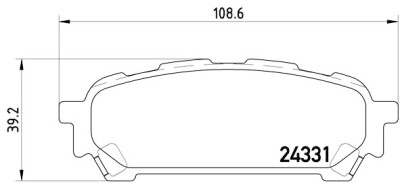 Set di 4 pastiglie freno BREMBO P 78 014