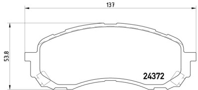 Set di 4 pastiglie freno BREMBO P 78 015