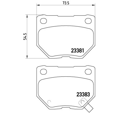 Set di 4 pastiglie freno BREMBO P 78 016