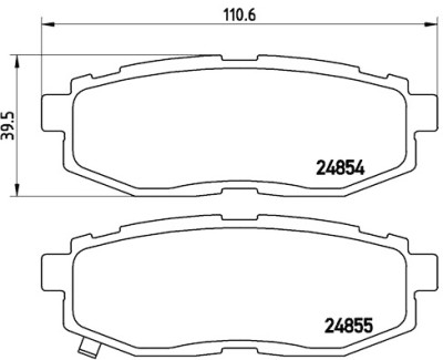 Set di 4 pastiglie freno BREMBO P 78 018