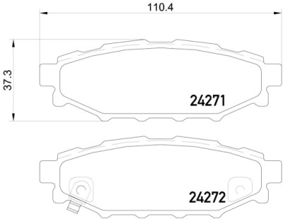 Set di 4 pastiglie freno BREMBO P 78 020