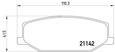 Set di 4 pastiglie freno BREMBO P 79 001
