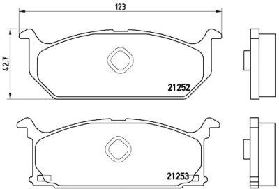 Set di 4 pastiglie freno BREMBO P 79 003