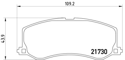 Set di 4 pastiglie freno BREMBO P 79 004