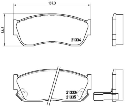 Set di 4 pastiglie freno BREMBO P 79 005