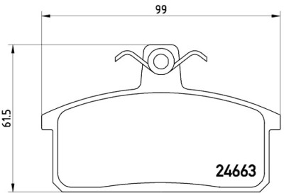 Set di 4 pastiglie freno BREMBO P 79 007