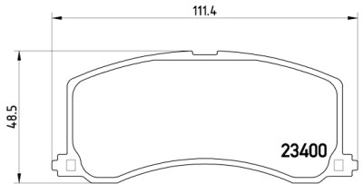 Set di 4 pastiglie freno BREMBO P 79 010