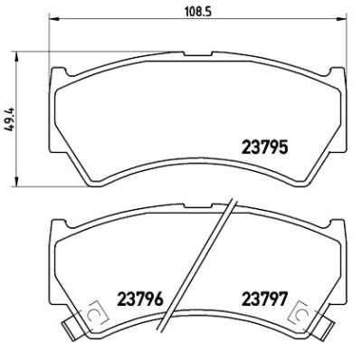 Set di 4 pastiglie freno BREMBO P 79 013