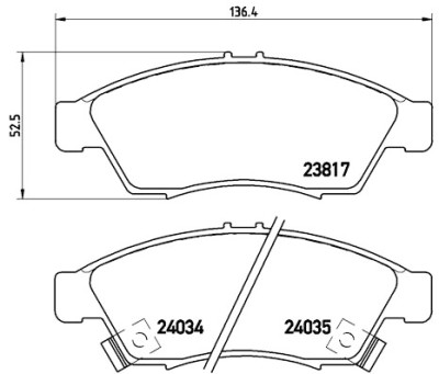 Set di 4 pastiglie freno BREMBO P 79 014