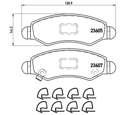 Set di 4 pastiglie freno BREMBO P 79 015