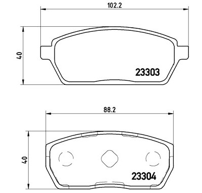 Set di 4 pastiglie freno BREMBO P 79 017