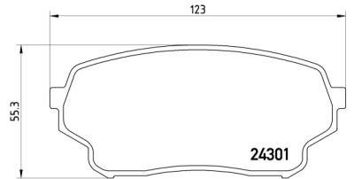 Set di 4 pastiglie freno BREMBO P 79 019