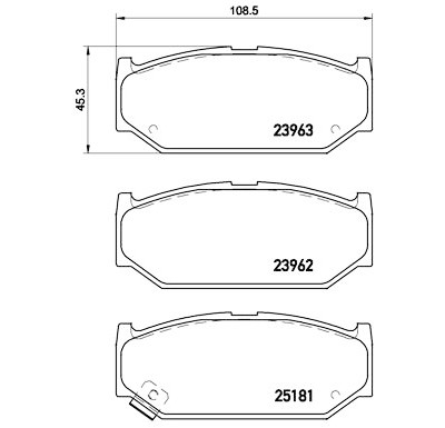 Set di 4 pastiglie freno BREMBO P 79 023