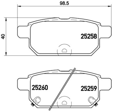 Set di 4 pastiglie freno BREMBO P 79 029