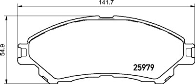 Set di 4 pastiglie freno BREMBO P 79 032