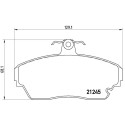 Set di 4 pastiglie freno BREMBO P 82 001