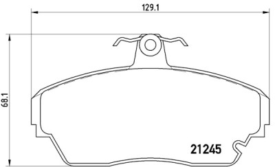Set di 4 pastiglie freno BREMBO P 82 001