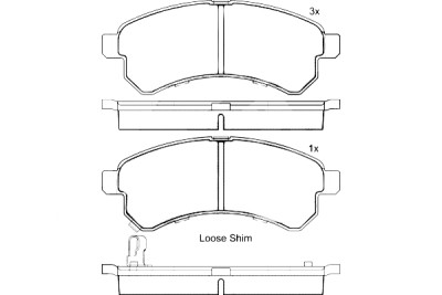 Set di 4 pastiglie freno BREMBO P 82 004