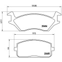 Set di 4 pastiglie freno BREMBO P 83 004