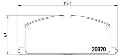Set di 4 pastiglie freno BREMBO P 83 011