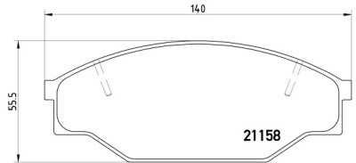 Set di 4 pastiglie freno BREMBO P 83 013