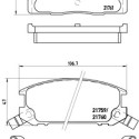 Set di 4 pastiglie freno BREMBO P 83 019
