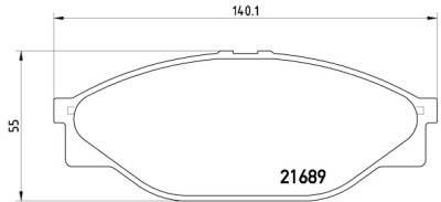 Set di 4 pastiglie freno BREMBO P 83 023