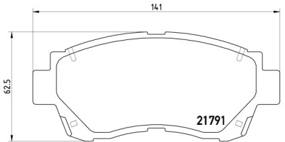 Set di 4 pastiglie freno BREMBO P 83 027