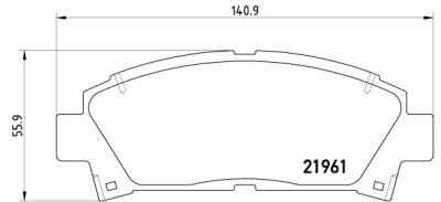 Set di 4 pastiglie freno BREMBO P 83 028