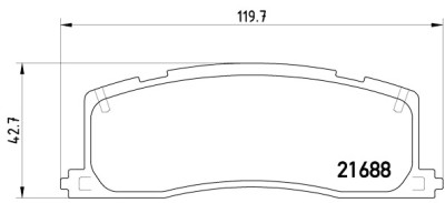 Set di 4 pastiglie freno BREMBO P 83 030