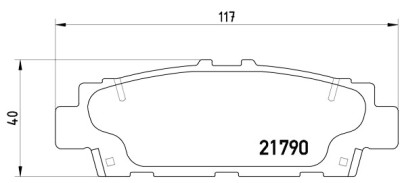 Set di 4 pastiglie freno BREMBO P 83 032